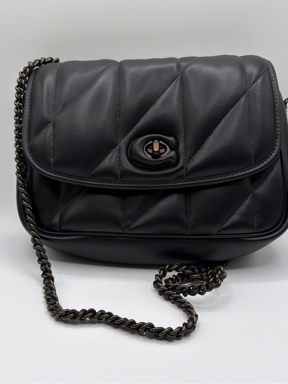 COACH Pillow Madison Shoulder Bag With Quilting In Black - Picture 2 of 5